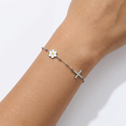 Daisy Cross Bracelet