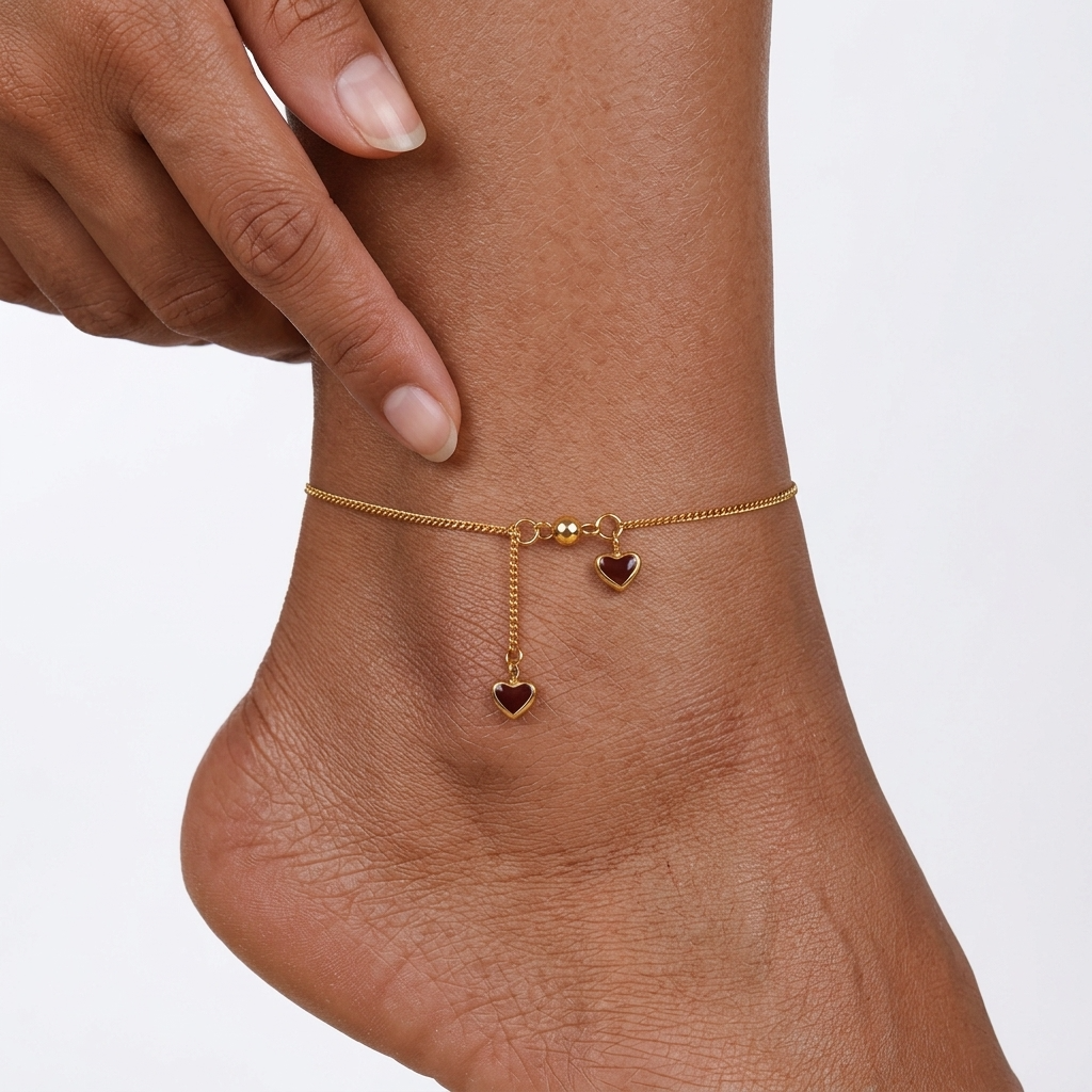 Crimson Heart Anklet