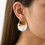 Luna Baroque Pearl Hoops