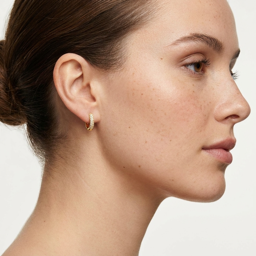 Lily Sparkle Hoop Earrings
