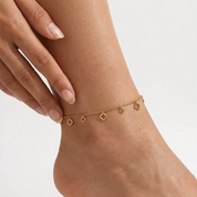 Maya Open Clover Anklet