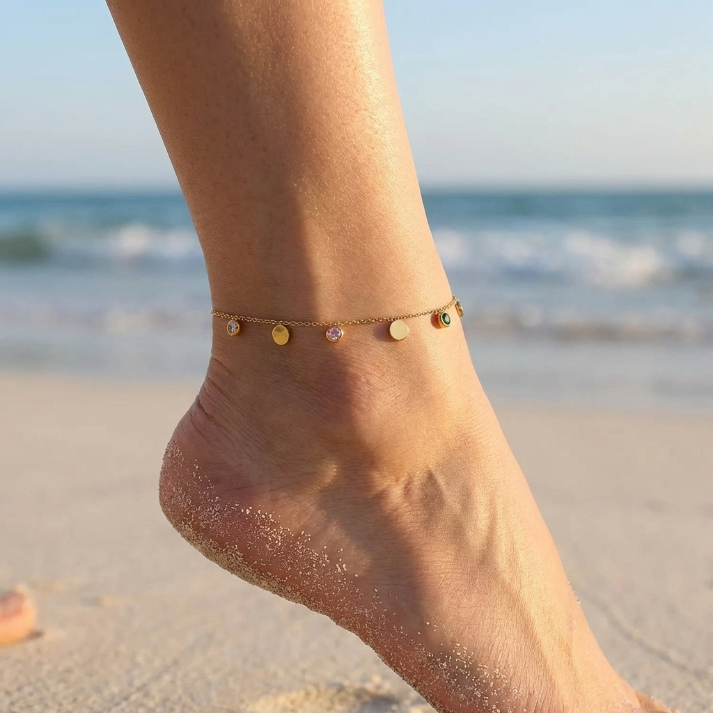 Aurelia Golden Dew Anklet