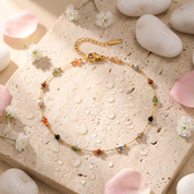 Lyra Prism Bead Anklet
