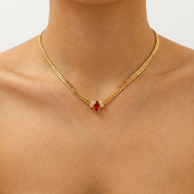 Deep Crimson Herringbone Chain
