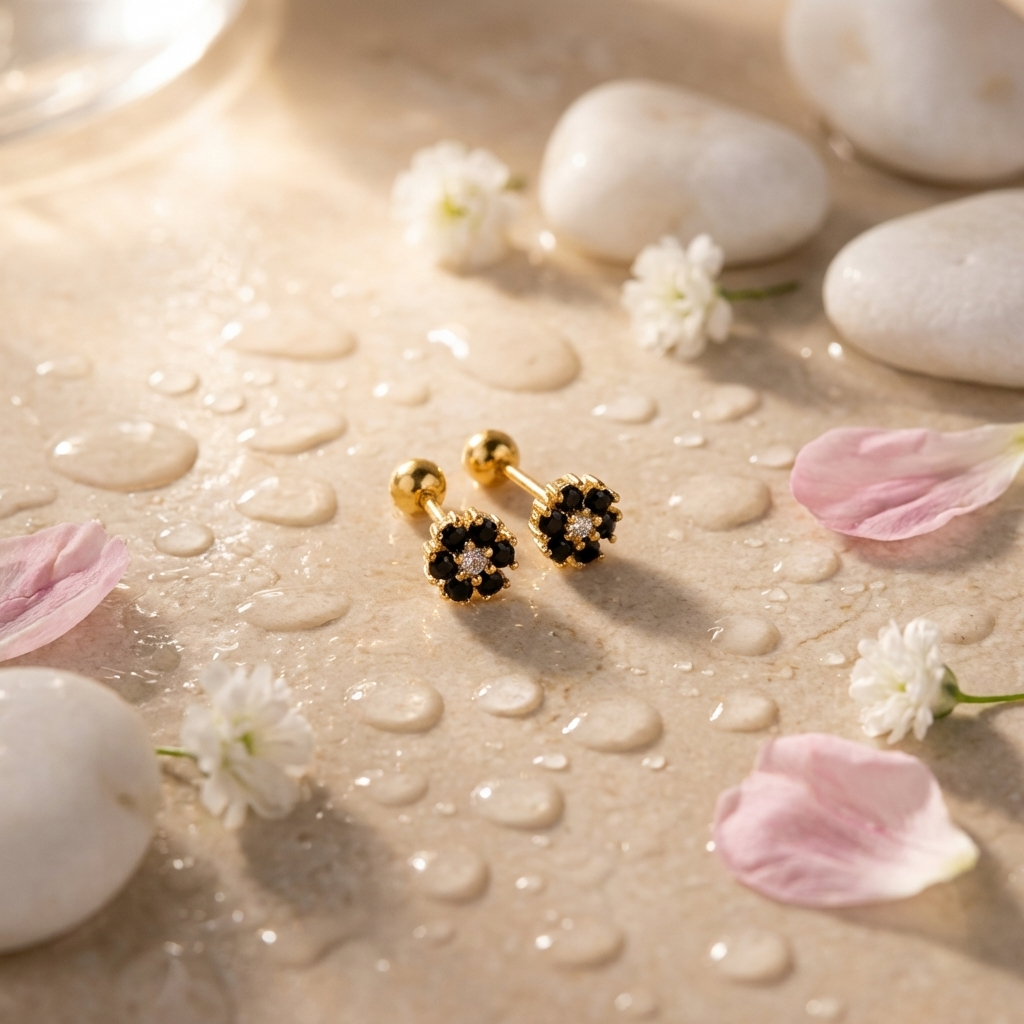 Cleo Flower Stud Earrings