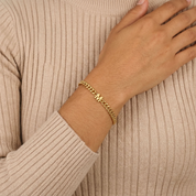 Aria Personalized Initial Gold Bracelet