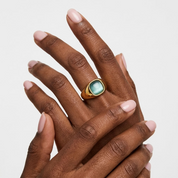 Odette Blue Cat's Eye Ring