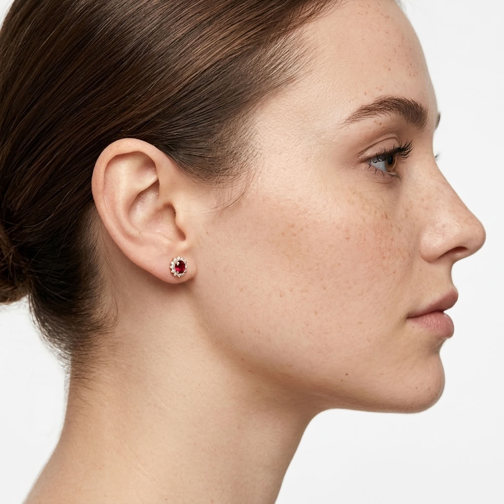 Vintage Halo Stud Earrings