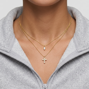 Grace Cross Necklace Gold