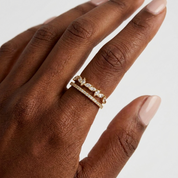 Noelle Gold Crystal Ring