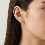 Lucia Silver Stud Earrings