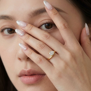 Gold Teardrop Statement Ring