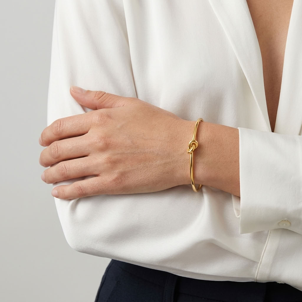 Nora Gold Knot Cuff Bracelet