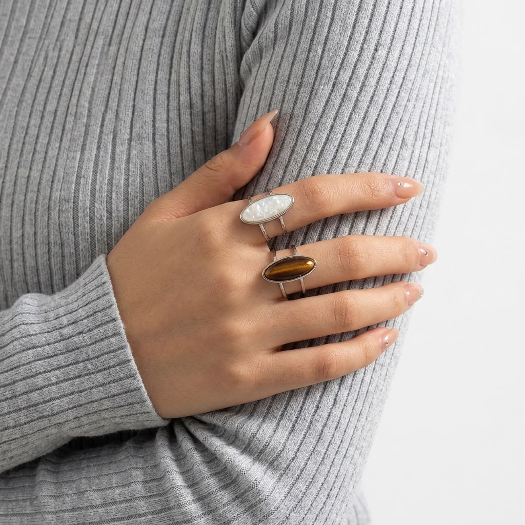 Isla Marquise Statement Ring Set