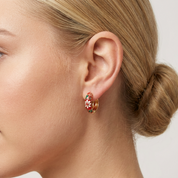 Golden Bloom Hoop Earrings