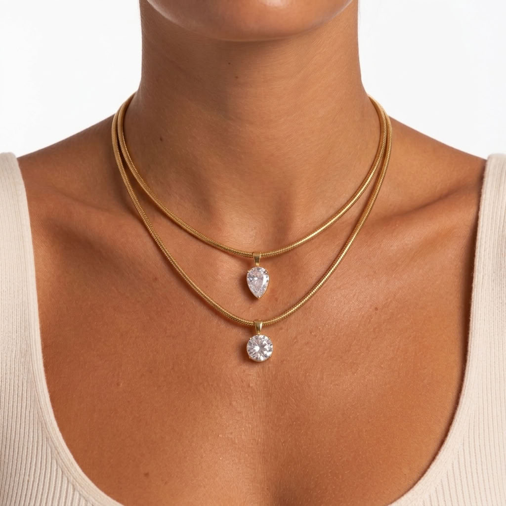 Sienna Solitaire Necklace Set