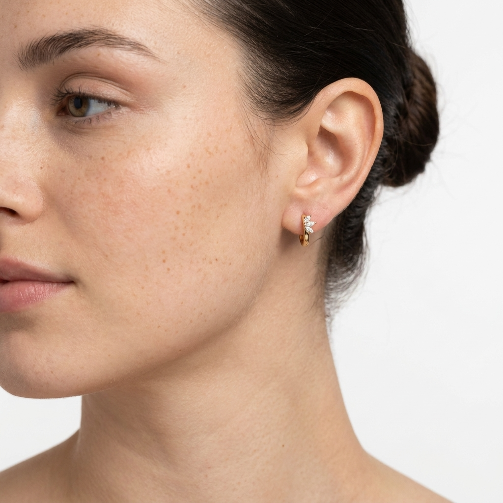 Elise Sparkle Huggie Earrings