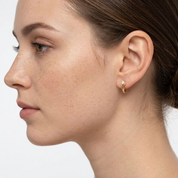 Aria Split Band Gold Hoops