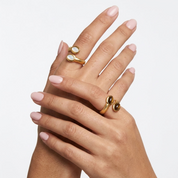 Ivy Ridged Cuff Ring Set