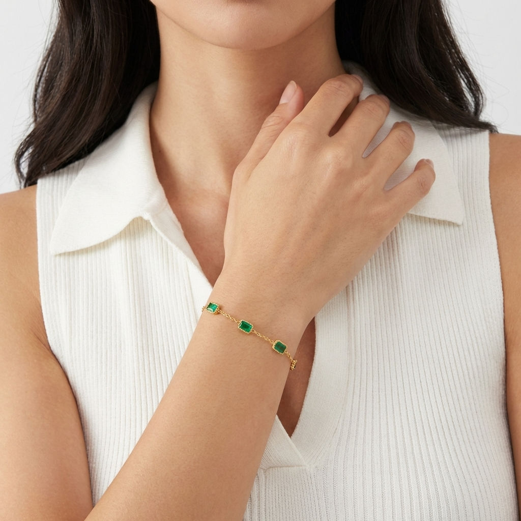 Gem Emerald Bracelet