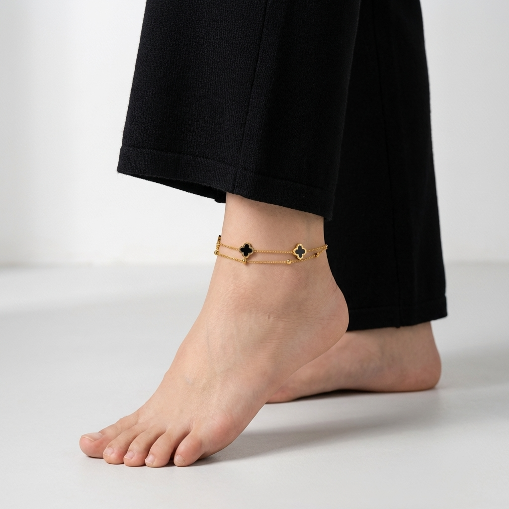 Zaria Clover Anklet