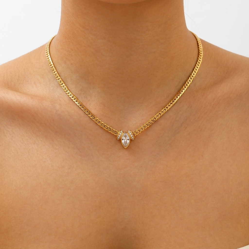 Icy Brilliant Herringbone Chain