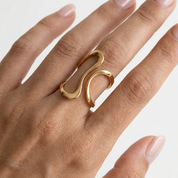 Elina Textured Gold Ring