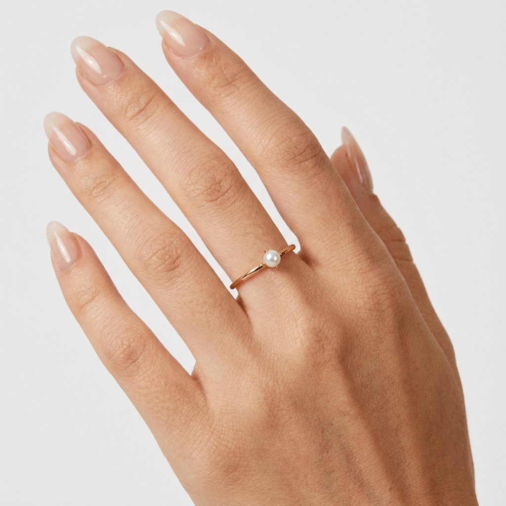 Uma Single Pearl Ring