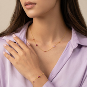 Mireille Rose Zircon Necklace