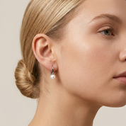 Esme Pearl Hoop Earrings