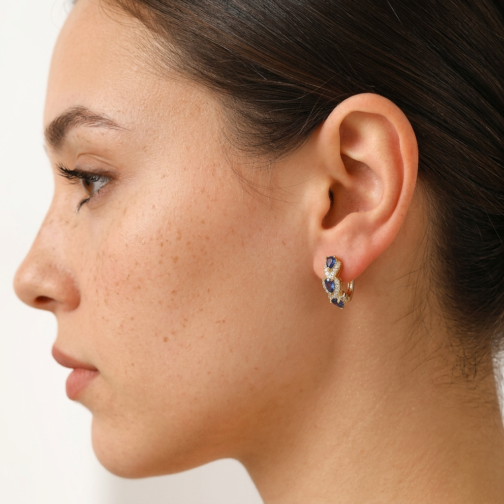 Juliette Sapphire Hoops