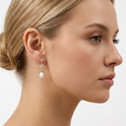 Diana Pearl Drop Gold Earrings