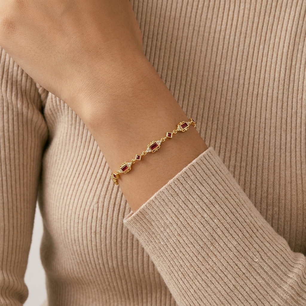 The Crimson Elegance Bracelet