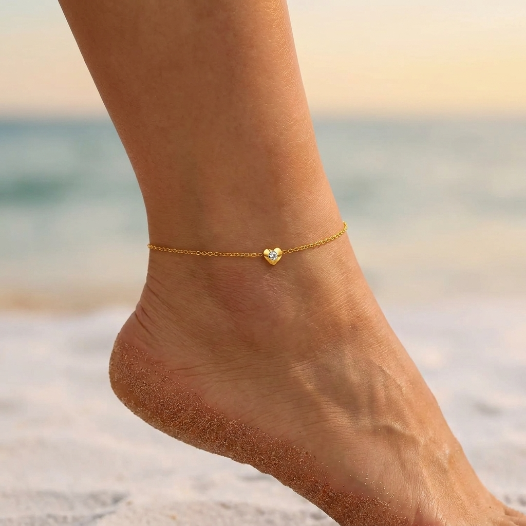 Mireille Heart Anklet