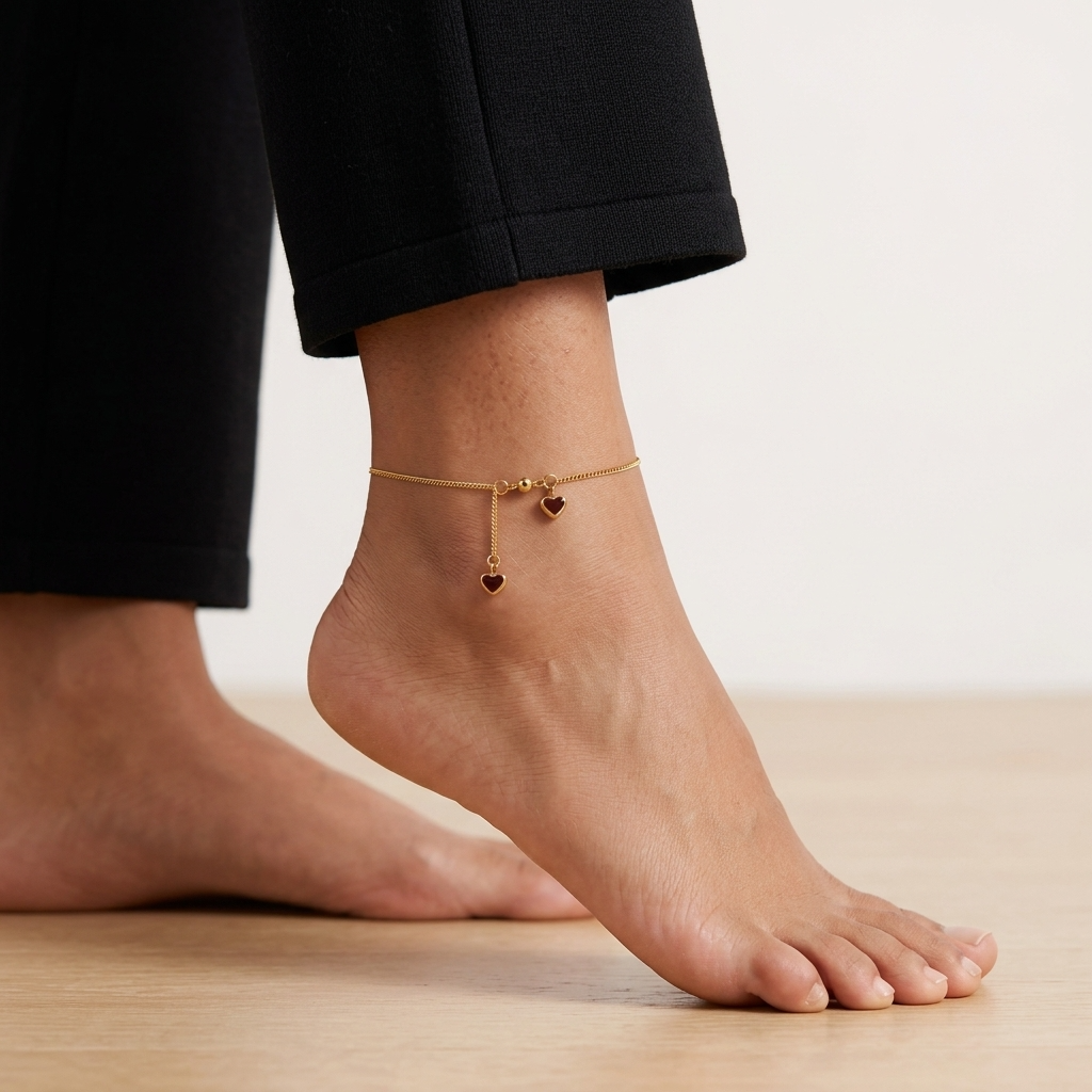 Crimson Heart Anklet