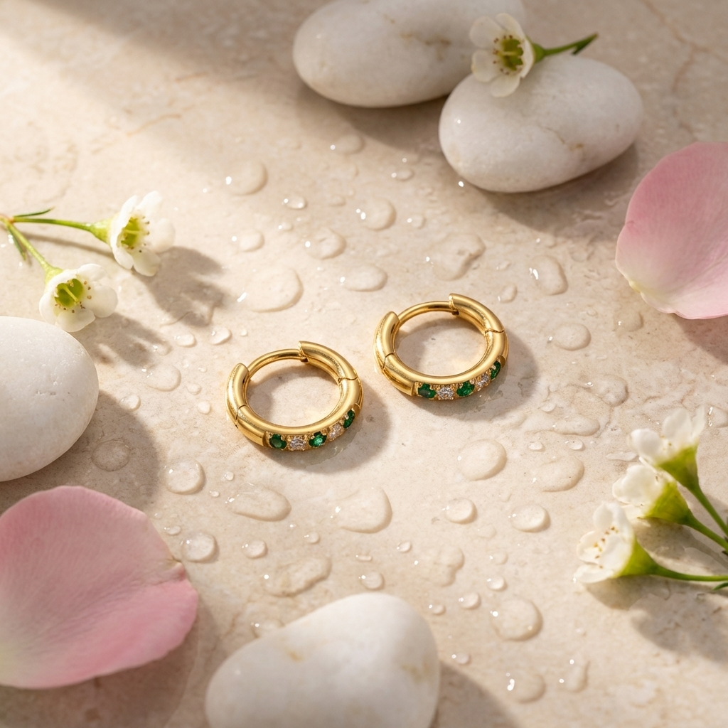 Lyra Crystal Hoops