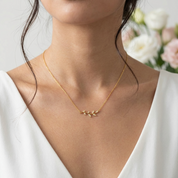 Noor Crystal Leaf Necklace