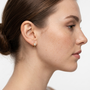 Daisy Sparkle Gold Hoops