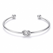 Nora Silver Knot Cuff Bracelet
