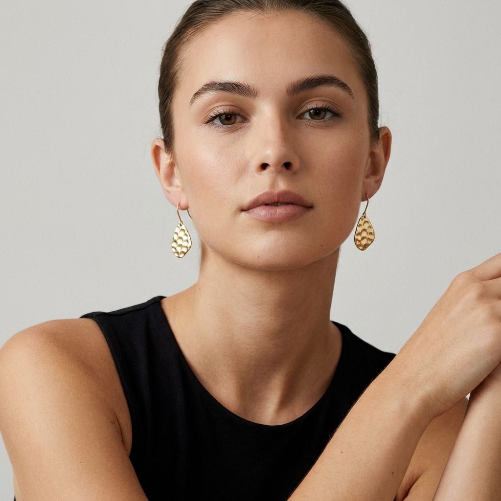 Amaya Textured Drop Earrings