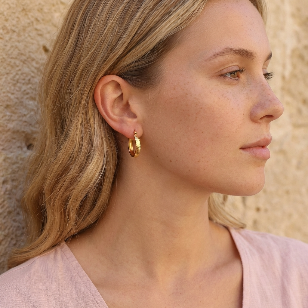 Selene Minimal Hoop Earrings