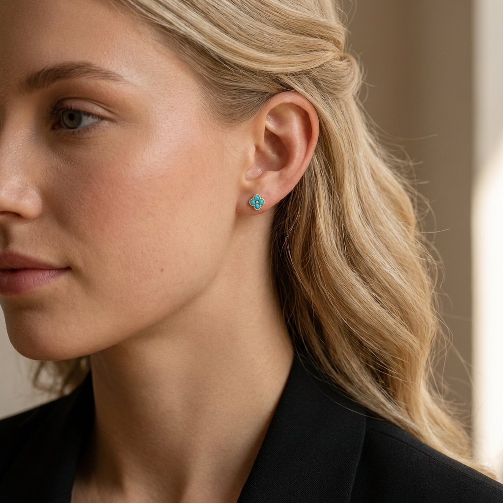 Teya  Aqua Blue Earrings