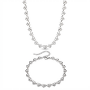 Cora Silver Heart Jewelry Set