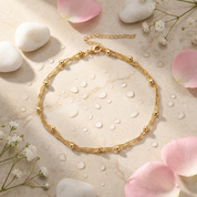 Corinne Twin Bead Anklet