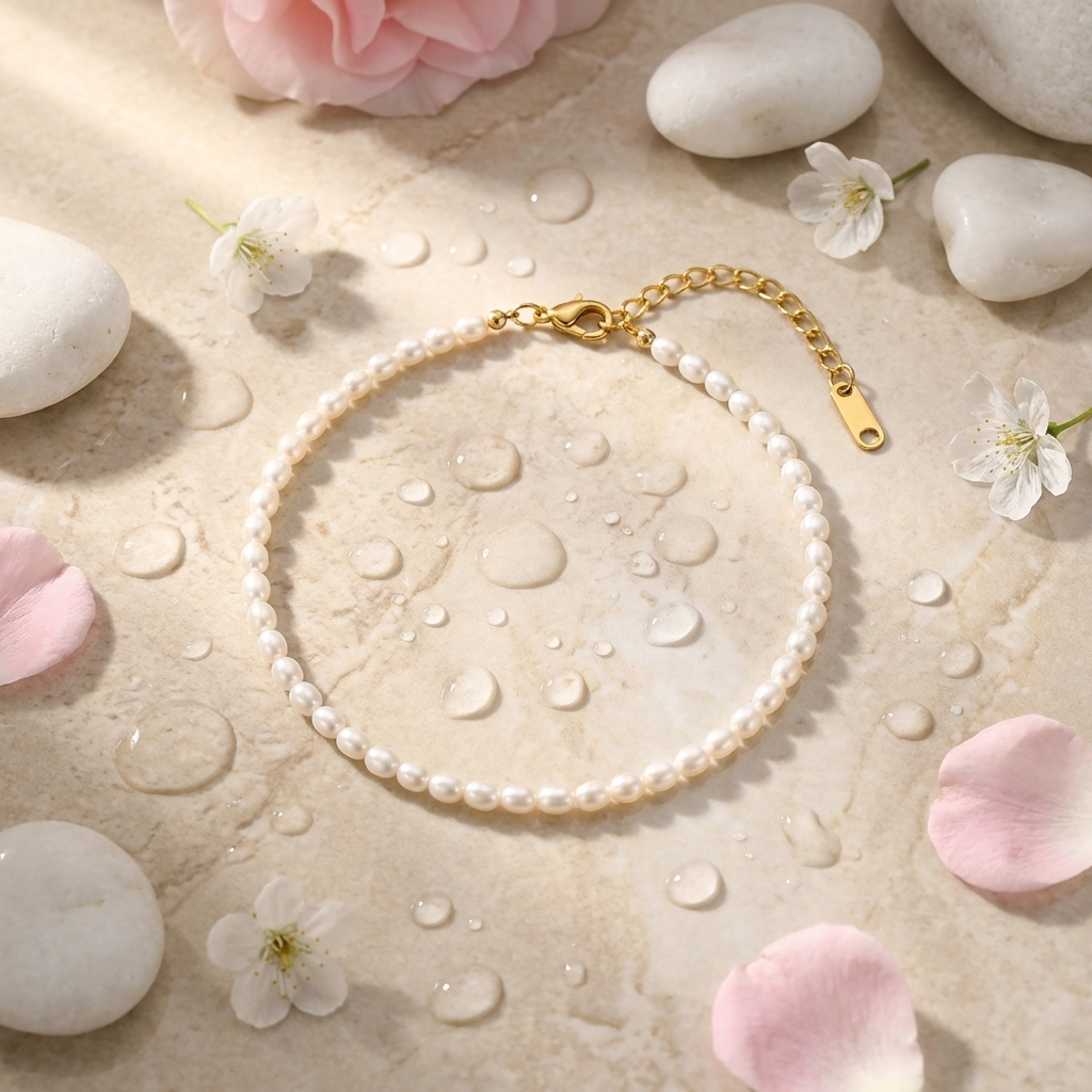 Elara Tiny Pearl Anklet