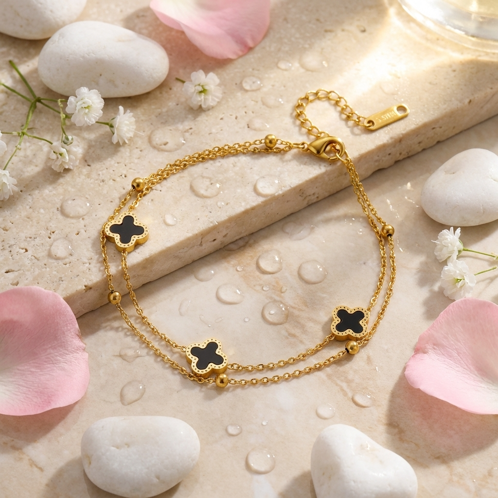 Zaria Clover Anklet