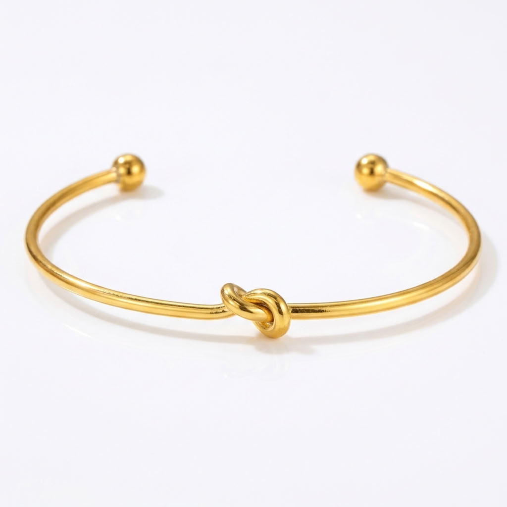 Nora Gold Knot Cuff Bracelet