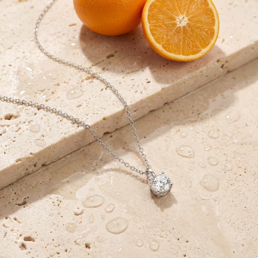 Elara Silver Pendant Necklace