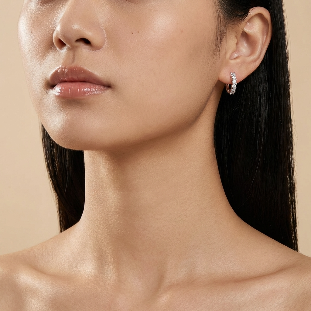 Clara Silver Hoop Earrings