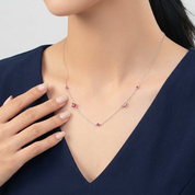 Mireille Rose Zircon Necklace